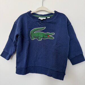 Lacoste Croc Sweatshirt in Blue Marine Size 2